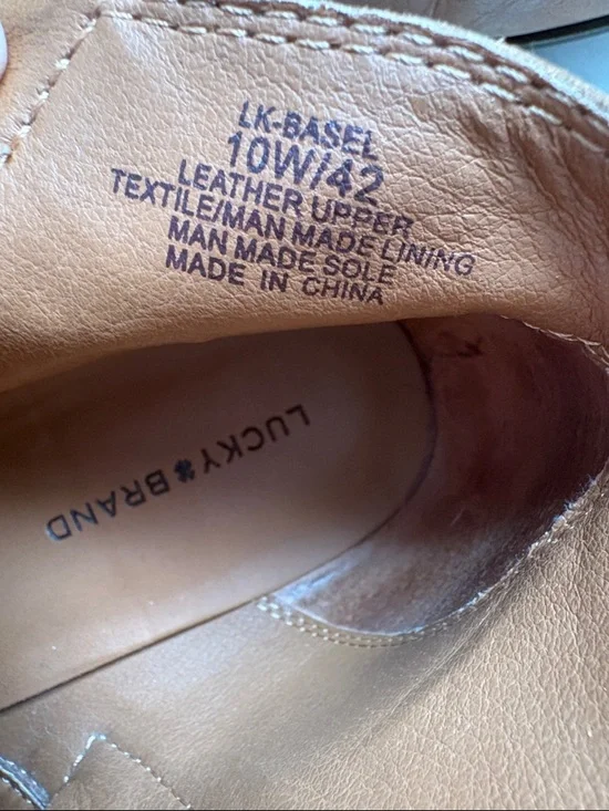 Lucky Brand Cognac Leather Ankle Booties - Picture 4 of 9